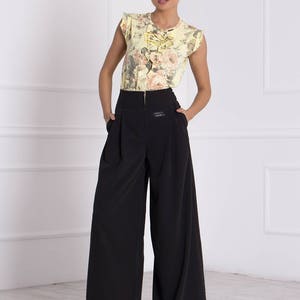 Wide Leg Pants, Palazzo Pants, High Waisted Pants, Maxi Skirt Pants, Plus Size Clothing, Pants For Women Trousers, Long Pants, Formal Pants image 6