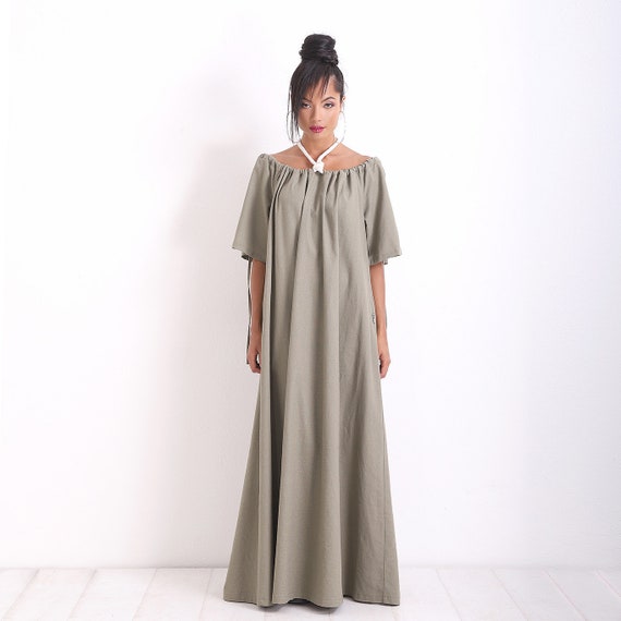 kaftan linen dress