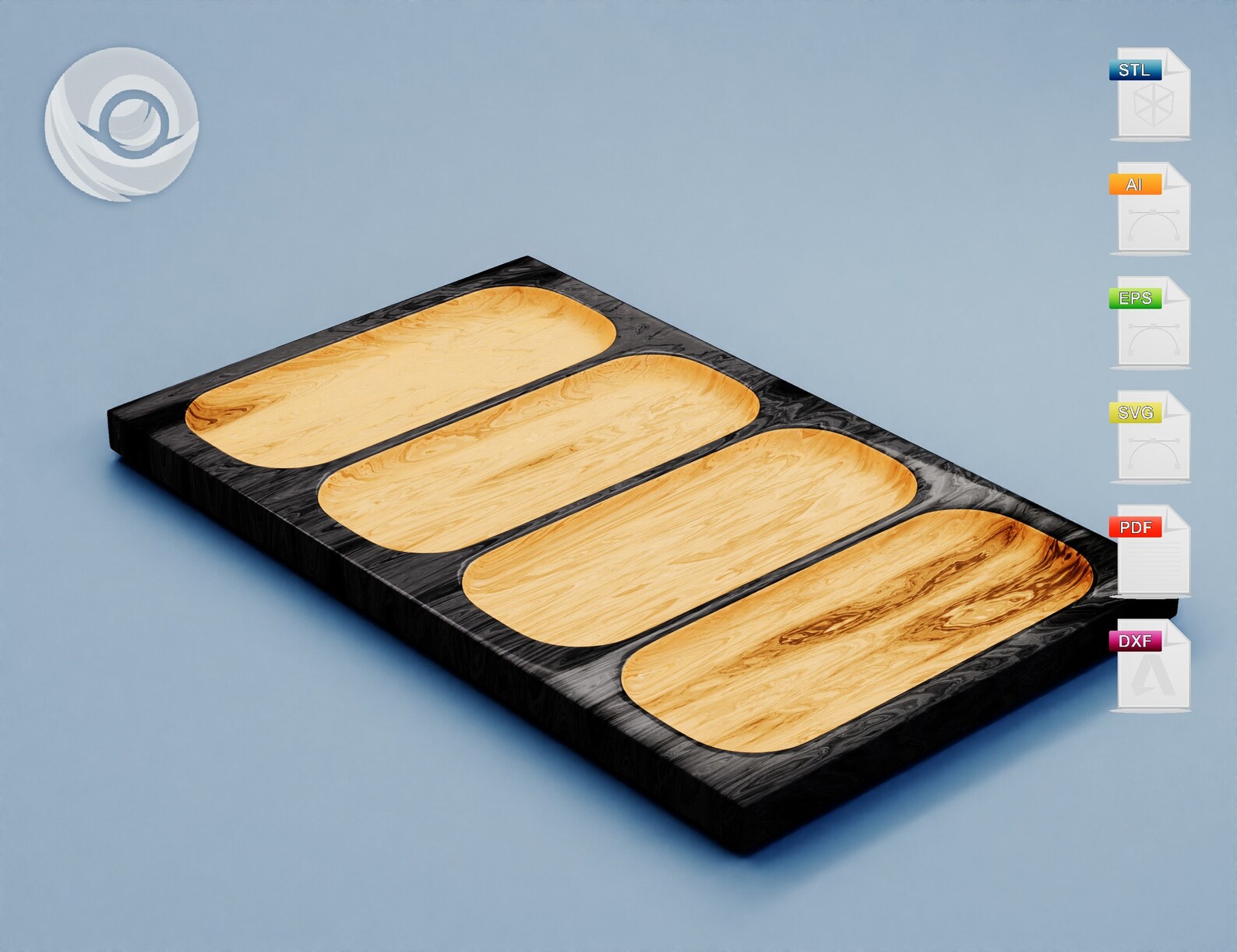 Large Serving Tray Files for Cnc Router, Instant Download - STL, DXF ...