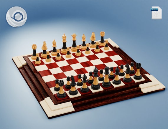 Chess Pieces & Board, 3D Props