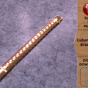 DIY Cuban chain with custom lock box for jewelry casting - Stl files for 3d printing