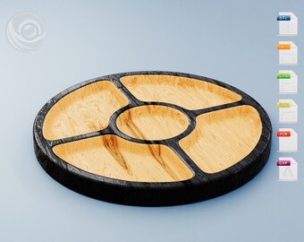 Round Combination plate files for cnc router, Instant download - STL, DXF, SVG files