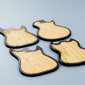 Home decor elektrische gitaren houten snijplank cnc router sjablonen gutar catchall tray bestanden - SVG-bestanden, ai, eps, pdf (digitale download)