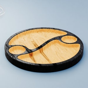 Vassoio da portata in legno per router cnc, download istantaneo - file STL, DXF, SVG