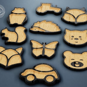 Conjunto de archivos de enrutador cnc de bandeja general personalizados, archivos de impresión STL 3d, plantilla de enrutador, archivos DXF svg, bandeja de madera - descarga digital