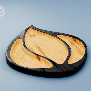 Leaf shape serving plate for cnc router, Instant download,  - STL, DXF, SVG files
