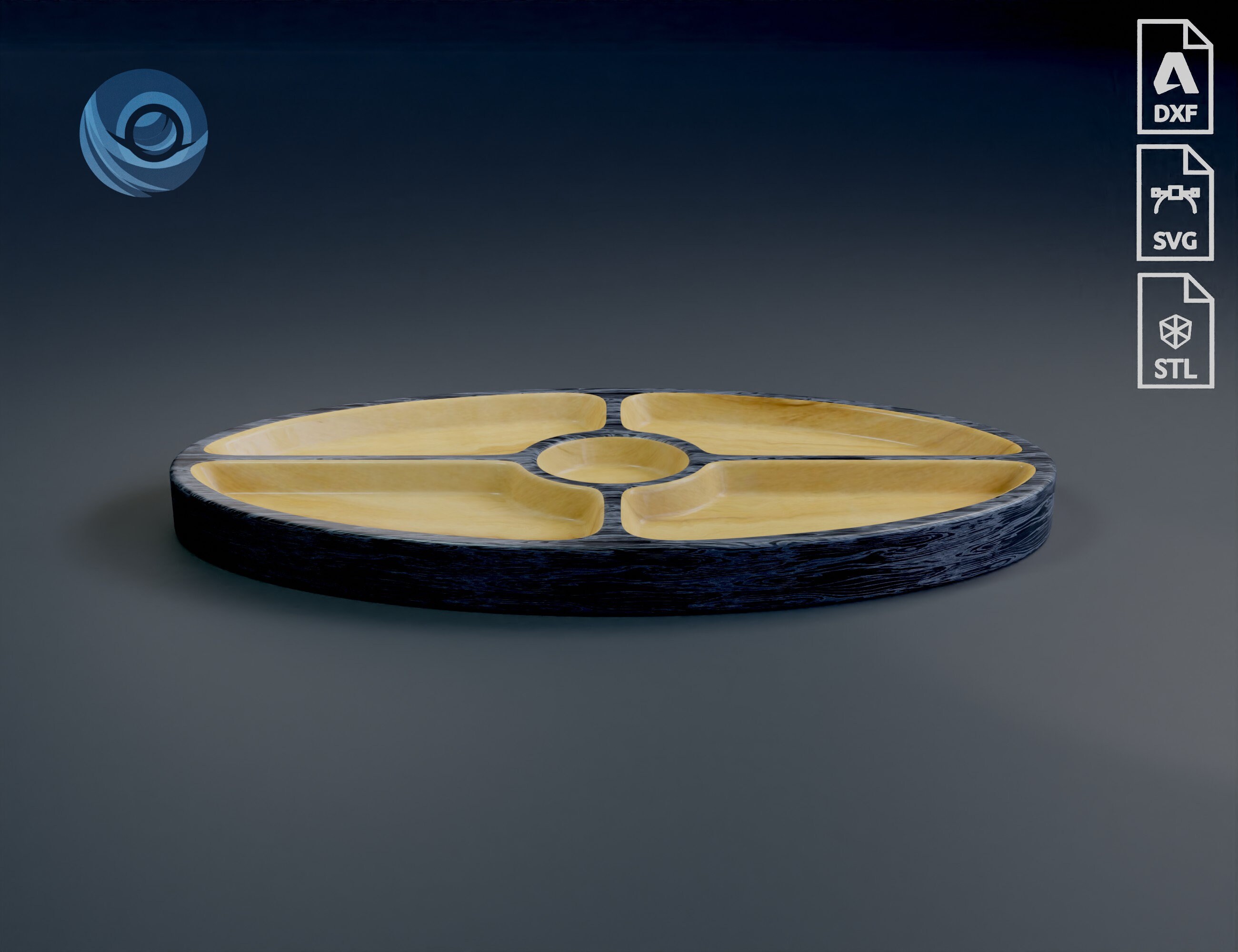 Digital Files of Wooden Tray for Cnc Router Serving Plate - Etsy
