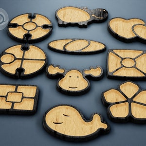 Conjunto de archivos de enrutador cnc de bandeja general personalizados, archivos de impresión STL 3d, plantilla de enrutador, archivos DXF svg, bandeja de madera - descarga digital