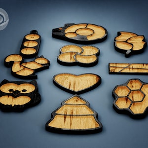 Set von benutzerdefinierten Rolling Tablett Cnc-Fräser-Dateien, STL 3D Druckdateien, Fräser Vorlage, DXF svg Dateien, Holztablett - digitaler Download