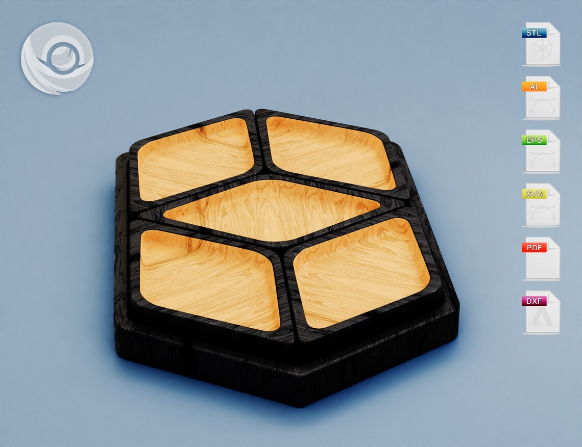 Large Wooden Trays Files for Cnc Router, Instant Download - STL, DXF ...