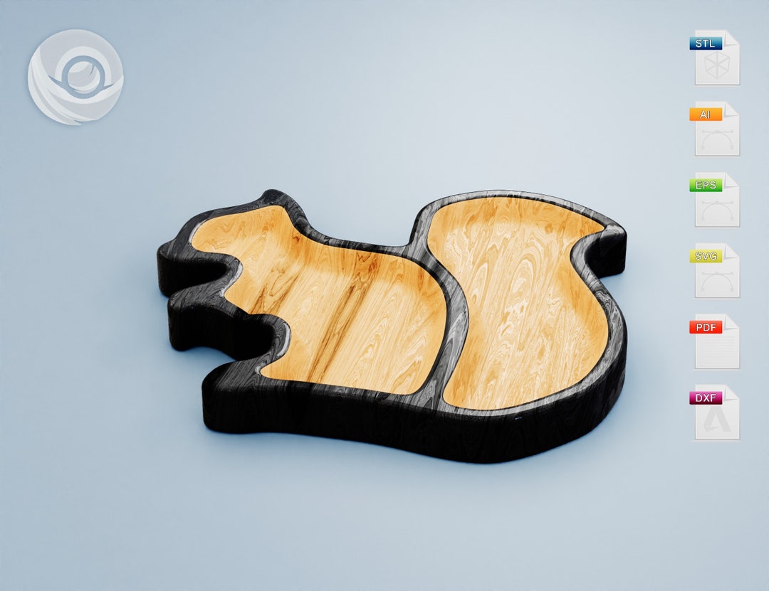 STL, DXF, SVG Files Squirrel Combination Plate for Cnc Router, Instant ...