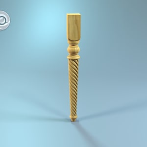 DIY Wooden table legs for custom coffee tables, furniture legs (4 axes CNC routers only) - STL files