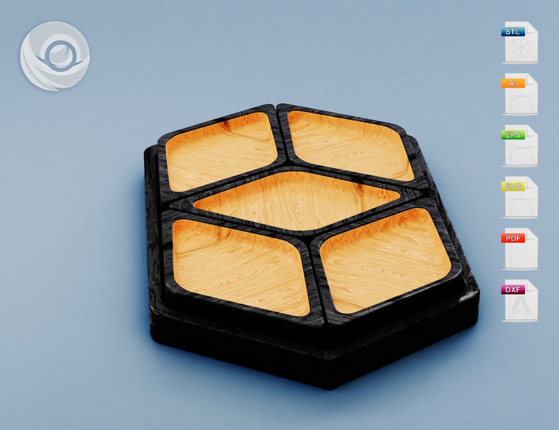Large Wooden Trays Files for Cnc Router, Instant Download - STL, DXF ...