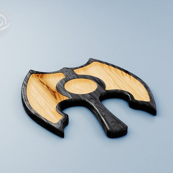 Axe catchall tray cnc router files / catch all tray, axe apetizer plate - 3d print STL / DXF, SVG files (digital download)