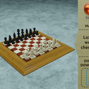 Luxury Wooden Chess Set with board 6pcs / Digital file STL/ 3D printing / CNC Router