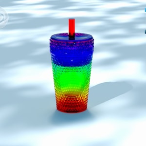 Studded Tumbler Keychain STL File for 3D printing - digital download