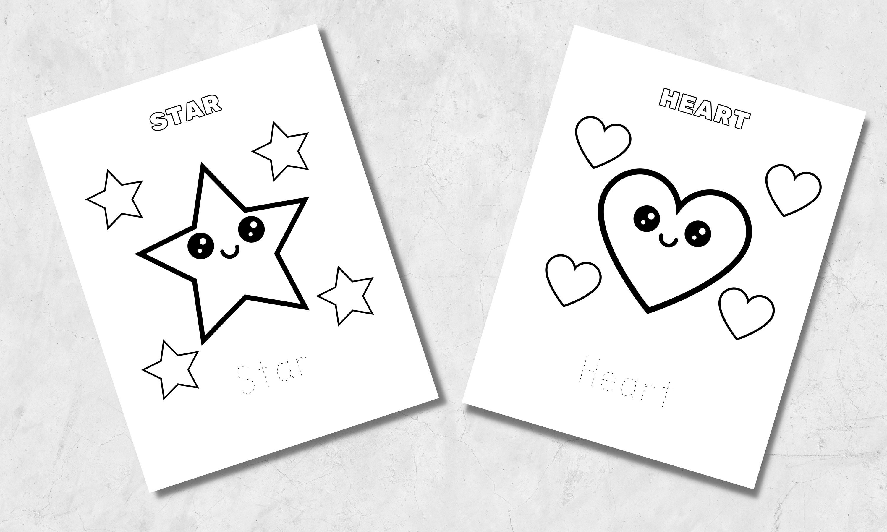 Basic Shapes Coloring Pages for Kids, Preschoolers, Toddlers, 20