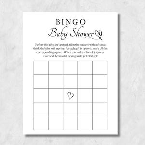Baby Shower Bingo Game, Instant Download, Printable Baby Shower Game, Baby Shower Bingo Cards, Gender Neutral, Baby Shower Bingo download