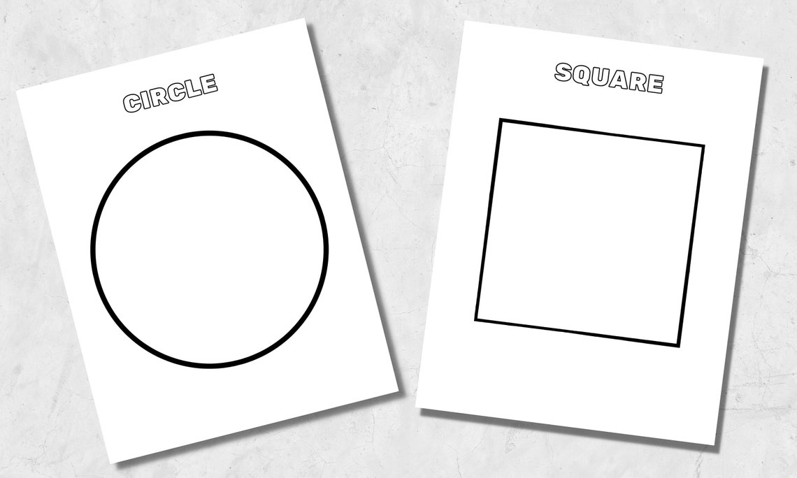 Basic Shapes Coloring Pages for Kids, Preschoolers, Toddlers, 20