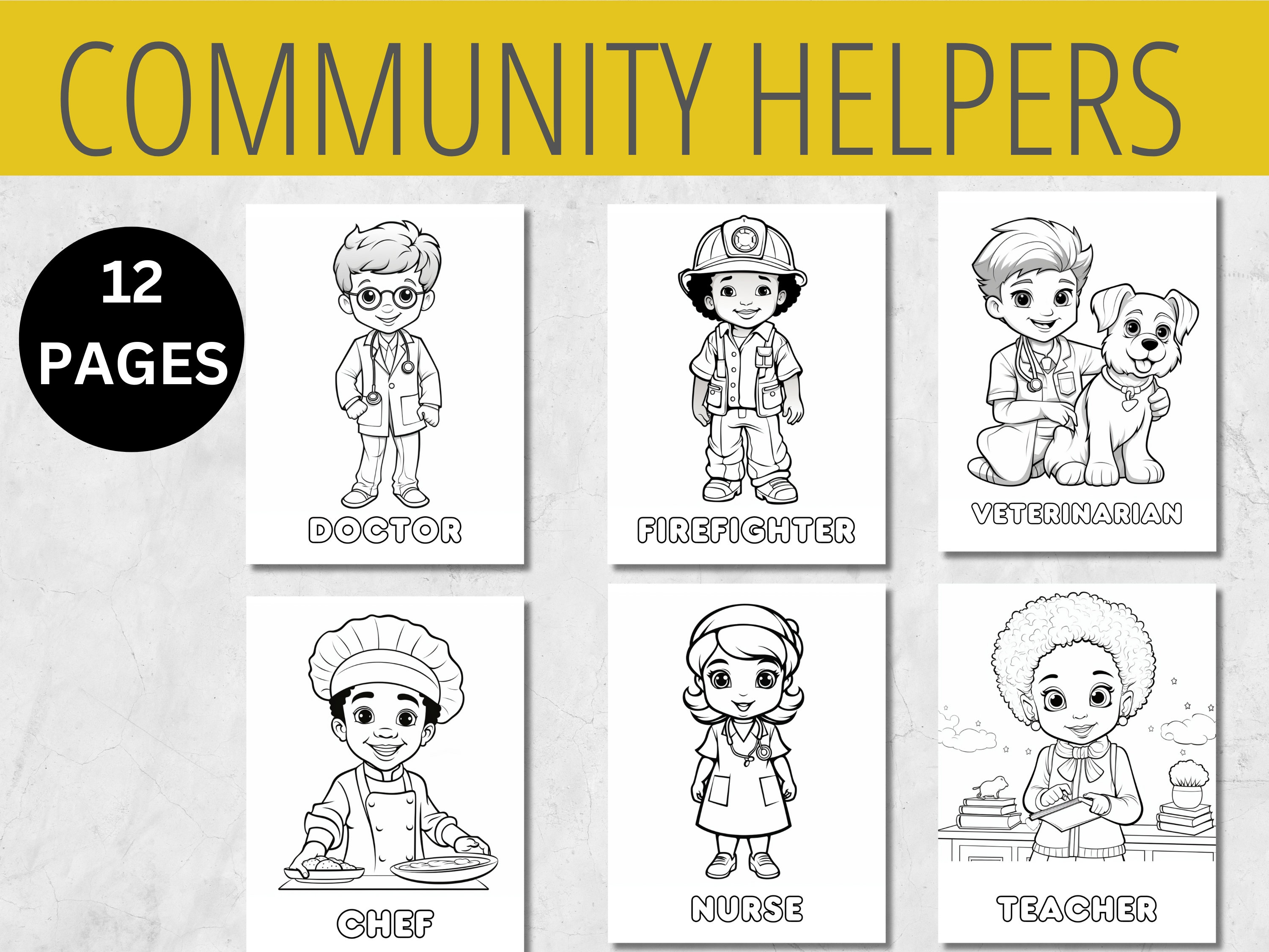 Community Helpers Coloring Pages For Kindergarten [2025]