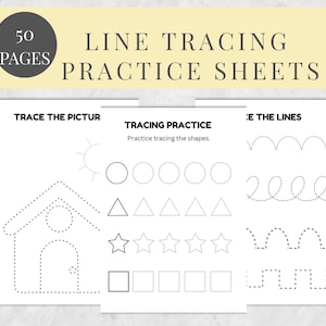 50 Line Tracing Worksheets: Preschool Pre-Writing Practice (PDF Download)