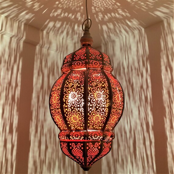 Hanging Lantern Moroccan Lantern Hanging Lanterns Boho Etsy
