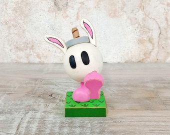 Super Mario Bros. Bunny Bob-omb - Wooden Figurine