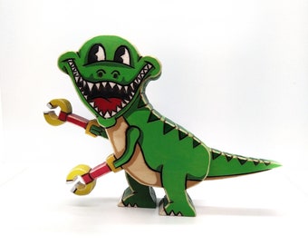 Reach-o-saurus Rex - Wooden Art Toy