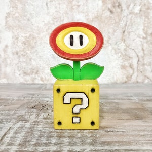 Peluche Mario kart fleur de feu, fleur jaune enfant garçon fille