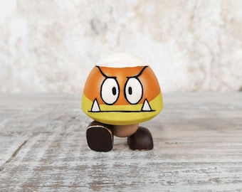 Super Mario Bros. Candy Corn Goomba - Wooden Figurine