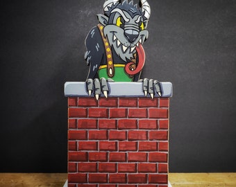 Krampus Chimney - Collectible Wooden Art Toy