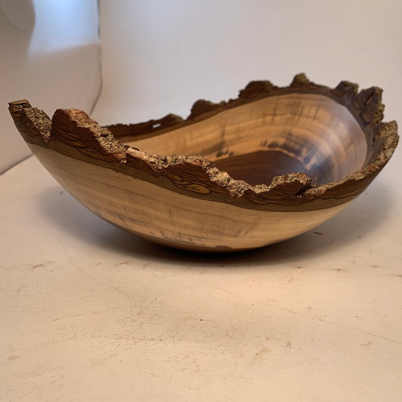 10.25x9x4.25 Live Edge Black Walnut Bowl
