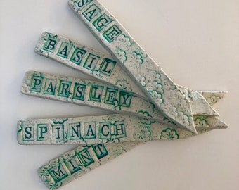 Herb Garden Markers, Garden Tags, Herb Garden, Herb Garden Tags, Herb Name tags, Herbs, Gardening, Garden Markers, Garden, Kitchen Garden