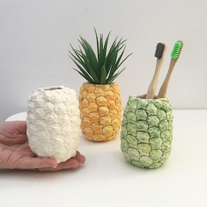 Pineapple, Pineapple vase, pineapple cup, pineapple planter, ceramic pineapple, hand cast pineapple, porcelain pineapple, succulent planter