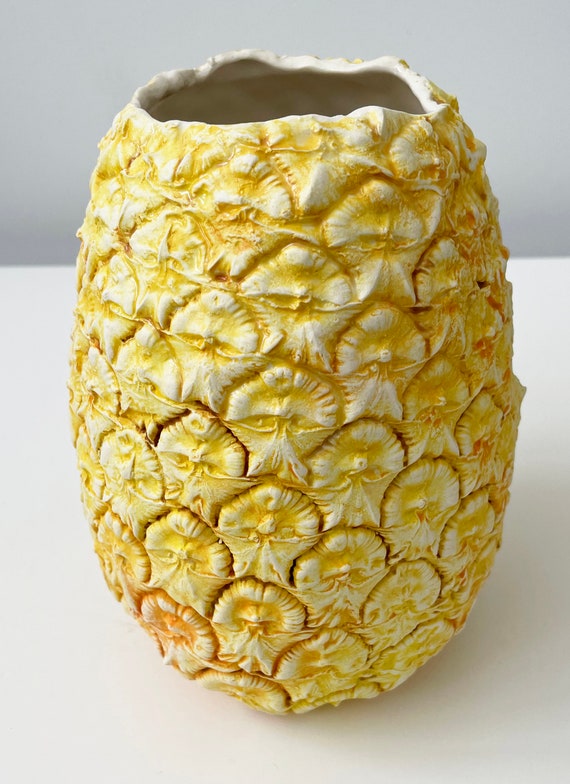 XL Pineapple, Pineapple vase, pineapple planter, ceramic pineapple, hand  cast pineapple, porcelain pineapple sculpture, succulent planter