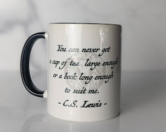 C.S. Lewis on Tea and Books Mug
