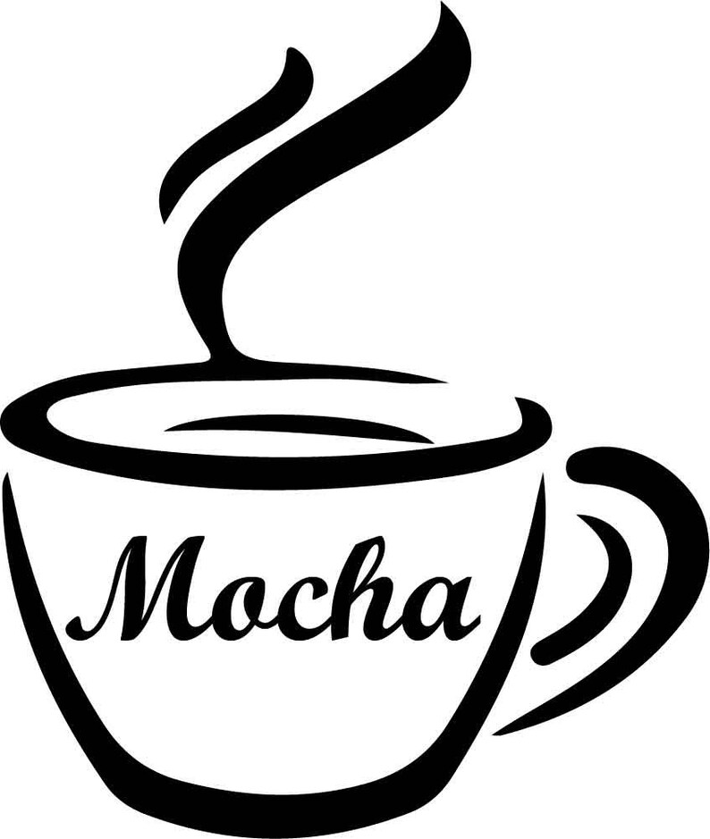 Coffee mug decal/sticker/coffee decal/latte decal/mocha Etsy