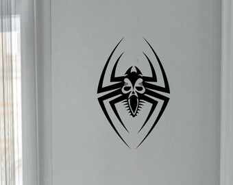 Spider skull decal sticker by DecalTheory on Etsy