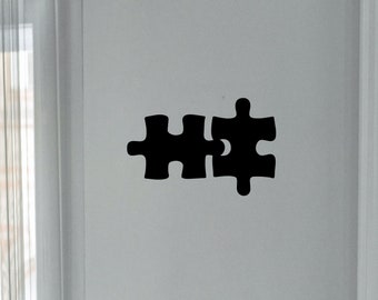 Puzzle pieces decal sticker by DecalTheory on Etsy