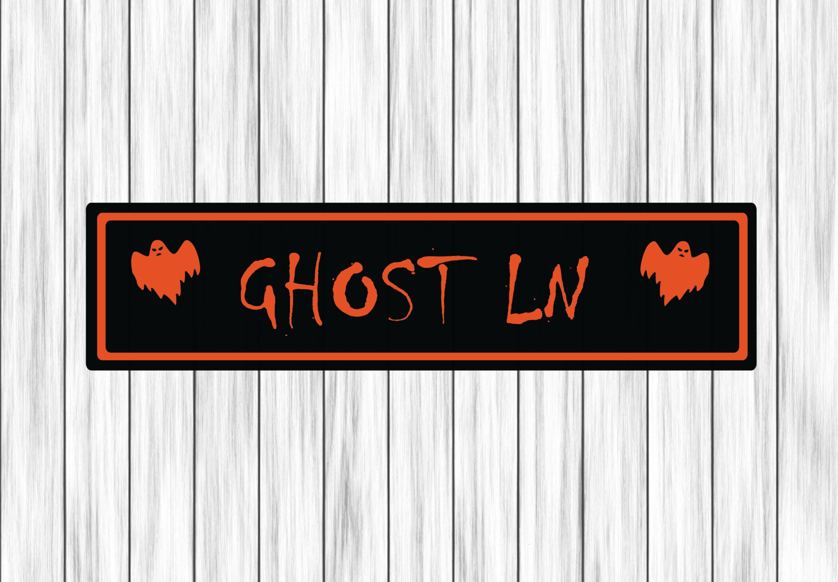 Ghost Lane Sign Aluminum Halloween Sign Decor by Decaltheory Etsy