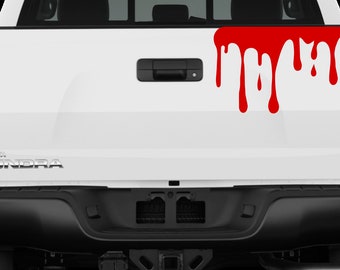 Dripping blood halloween decal | blood sticker | Halloween sticker by DecalTheory on Etsy