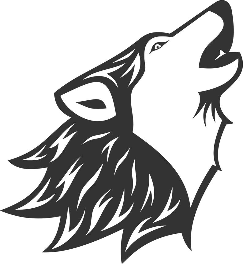 Howling Wolf Decal Wolf Sticker by Decaltheory on Etsy Etsy