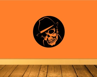 Gentleman skull decal sticker by DecalTheory on Etsy
