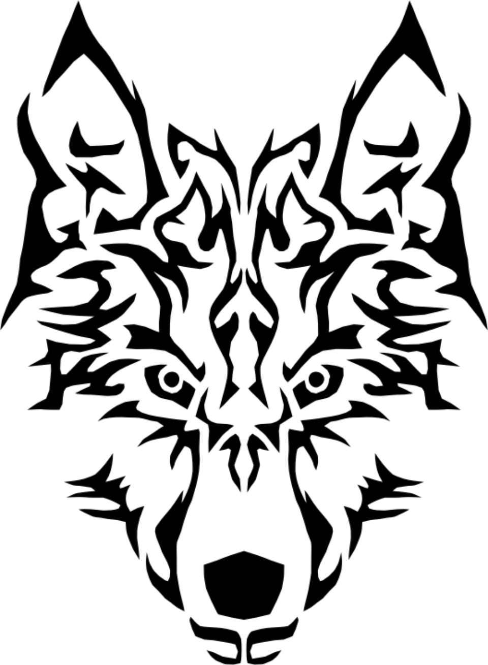Majestic Tribal Wolf Decal Wolf Sticker From Decaltheory on Etsy