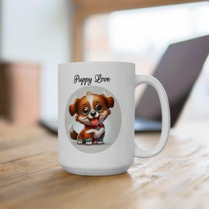 Precious little puppy coffee mug, Baby animal coffee mug, cute coffee mug