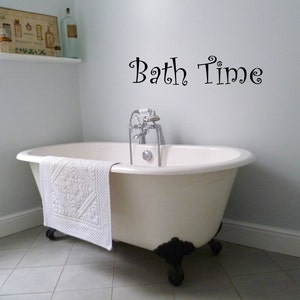 Bath time decal sticker | bathroom stickers | bathroom decor by DecalTheory on Etsy
