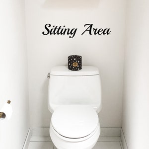 Sitting Area decal | bathroom decal sticker by DecalTheory on Etsy