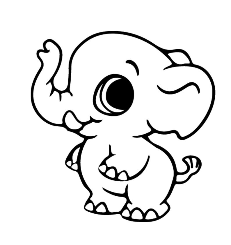 Sweet little baby elephant decal