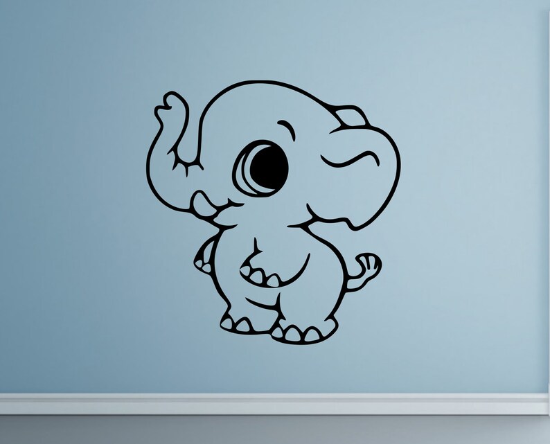 Sweet little baby elephant decal