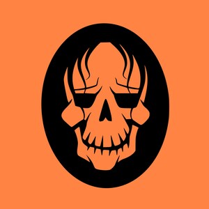 Creepy hallloween skull decal sticker by DecalTheory on Etsy